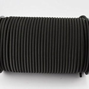 Schwarzes 10 mm Expanderseil auf einer runden Spule, ideal für vielseitige Anwendungen wie Camping und Transport