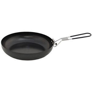 MFH Bratpfanne mit Klappstiel, 24 cm, ideal für Camping und Outdoor Aktivitäten, mit Antihaftbeschichtung für leichtes Kochen und einfacher Reinigung.