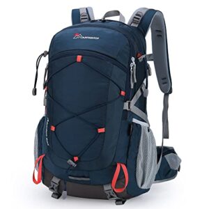 MOUNTAINTOP 40L Wanderrucksack in Blau und Orange, ideal für Outdoor-Aktivitäten, mit ergonomischem Design und geräumigem Stauraum für Trekking und Camping.