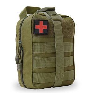 BITUOR Taktische MOLLE Tasche in olivgrün, robust und wasserdicht, mit MOLLE-System für vielseitige Befestigung und einfache Organisation für Outdoor-Aktivitäten.
