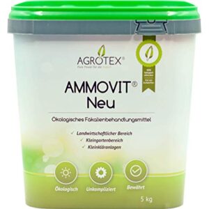 Agrotex Ammovit Neu 5 kg - Ökologischer Sanitärzusatz für Campingtoiletten zur Geruchsneutralisation mit pflanzlichem Design