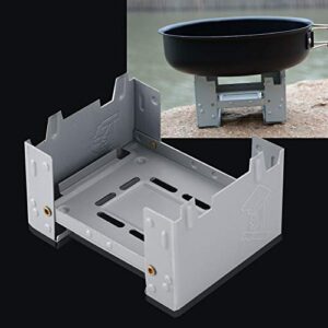 Kompakter Alkoholkocher für Outdoor-Aktivitäten, 95 x 75 mm, zusammenklappbar und tragbar, ideal für Camping und Wandern.