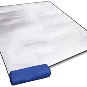 Faltbare Alu Isomatte für Camping und Outdoor-Aktivitäten mit hochwertiger, wasserdichter Aluminiumfolie und EPE-Material, Größe 200 x 150 cm, silberne Oberfläche.