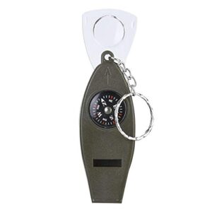 Alvinlite Survival Whistle 4-in-1 Multifunktionspfeife mit Kompass, Thermometer und Lupe, ideal für Outdoor-Aktivitäten.