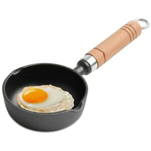 LOMUG Antihaftbeschichtete Mini-Pfanne mit einem gebratenen Ei, 13 cm für das gleichmäßige Kochen von Kleinigkeiten, ideal für Camping und kleine Haushalte.