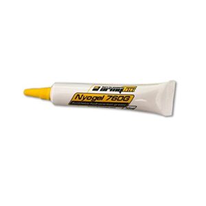 Tube mit Armytek NyoGel 10ml Silikonfett für Schmierung und Schutz von technischen Geräten, ausgestattet mit gelber Kappe und blauem Produktnamen.