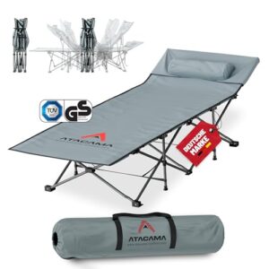 Atacama Feldbett klappbar, ultraleichtes Campingbett für Outdoor-Abenteuer, komfortable und tragbare Liege für 2 Personen, ideal für Camping und Angeln.