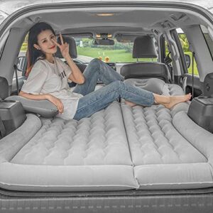 Aufblasbare Auto Matratze in grau, 170 x 120 cm, ideal für SUVs, sorgt für Komfort während Reisen, Camping und Outdoor Aktivitäten.