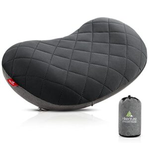 Hochwertiges aufblasbares Campingkissen mit ergonomischer Form und abnehmbarem Bezug, ideal für Outdoor-Aktivitäten und Reisen.