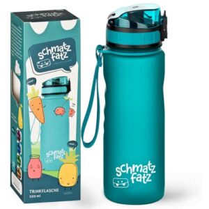 Farbenfrohe und auslaufsichere Trinkflasche für Kinder mit 0,5L Fassungsvermögen, ideal für Schule, Sport und Wandern. BPA-freies Material, geschmacksneutral und kindgerecht.