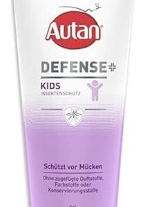 Autan Defense Kids-Gel - Insektenschutzmittel für Kinder, bietet bis zu 4 Stunden Schutz vor Mückenstichen, ohne Duft-, Farb- und Konservierungsstoffe, 100 ml Tube.