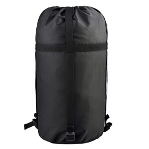 Azarxis Ultraleichter Kompressionssack für Schlafsack in Schwarz, ideal für Camping, Wandern und Rucksackreisen. Strapazierfähiges, wasserabweisendes Material mit verstellbarer Schnalle für individuelle Anpassung.
