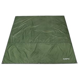 Azarxis wasserdichte Zeltplane in Armeegrün, ideal für Outdoor Aktivitäten wie Camping, Wandern und am Strand, ausgestattet mit Ösen zur Befestigung.