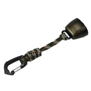 Bärenglocken zum Wandern, tragbare Outdoor-Glocke mit handgewebtem Seil und Karabiner für Sicherheit bei Outdoor-Aktivitäten.