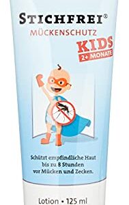 BALLISTOL Kinder Stichfrei Kids Lotion für Insektenschutz, 125 ml - Hautfreundliches Pflegemittel mit langanhaltendem Schutz vor Mücken und Zecken für Kinder