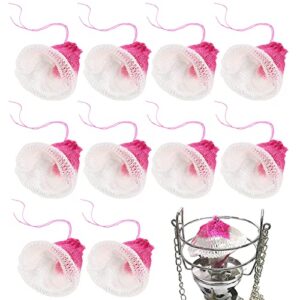 10 Stück BESPORTBLE Glühstrumpf Mäntel für Gaslaterne, feuerfeste Ersatzköpfe in pink und weiß, ideal für Outdoor-Aktivitäten wie Camping und Wandern.