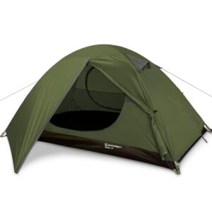 Ultraleichtes Kuppelzelt für eine Person, wasserdicht und winddicht, ideal für Camping und Wandern in 3-4 Jahreszeiten, aufgestellt im Freien