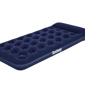 Bestway Single-Luftbett mit integrierter Fußpumpe, 188 x 99 x 28 cm, geeignet für Innen- und Außenbereich, dunkelblaue Farbe