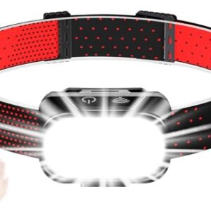 Blukar LED Stirnlampe wiederaufladbar mit 2000 Lumen Helligkeit, stufenlos dimmbar, ideal für Camping und Outdoor-Aktivitäten.