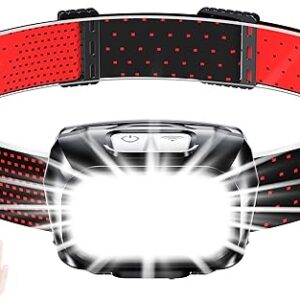 Wiederaufladbare Blukar LED Stirnlampe mit 2000 Lumen, stufenlos dimmbar, 8 Beleuchtungsmodi und IPX5 wasserdicht für Outdoor-Aktivitäten.