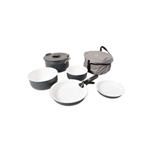 7-teiliges Bo-Camp Keramik Kochset aus Aluminium mit Antihaftbeschichtung für Camping und Outdoor-Kochen