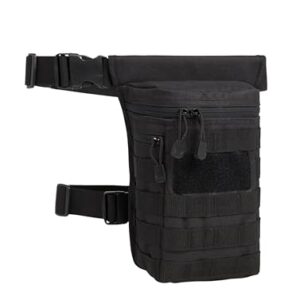 Schwarze Brandit MOLLE Tasche, vielseitige Seitentasche für militärische und Outdoor-Aktivitäten, geeignet für die Aufbewahrung von Getränken und Ausrüstung.