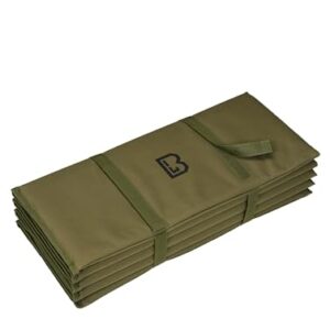 Faltbare Isomatte in Olivgrün für Outdoor-Aktivitäten, Größe 54 x 191 x 1,5 cm, wasserabweisend und leicht transportierbar.