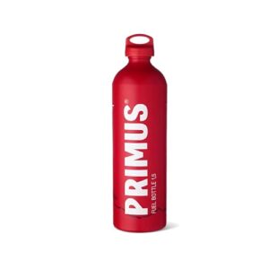 PRIMUS Brennstoffflasche 1,5 Liter aus leichtem Aluminium für Benzinkocher und Multifuel Kocher, ideal für Camping und Outdoor-Aktivitäten.