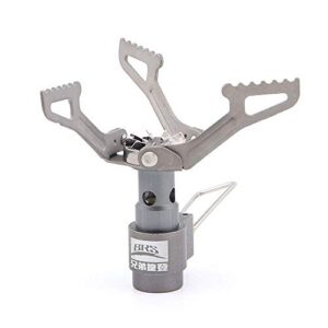 Ultraleichter BRS-3000T Gaskocher aus Titanlegierung, ideal für Camping und Outdoor-Aktivitäten, mit klappbaren Töpfen und stabiler Flamme.