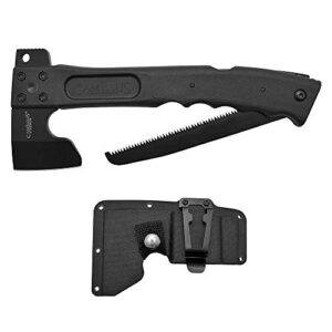 Camillus 19142 CAMTRAX 3-in-1 Beil mit GFN Scheide, titanium-bonded 3Cr13 Stahlaxtkopf, ergonomischem GFN Stiel, ideal für Outdoor-Aktivitäten