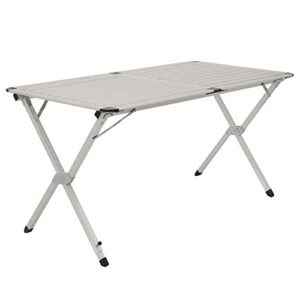 CampFeuer Aluminium Campingtisch 140 x 70 x 70 cm, klappbar und höhenverstellbar, ideal für Camping, Garten und Terrasse, in modernem Design.