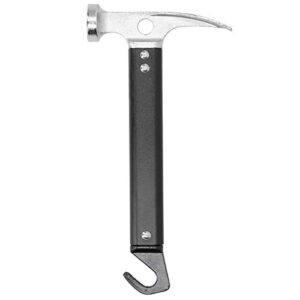 Multifunktionaler Camping Hammer aus Aluminiumlegierung, 22 cm, ideal für Outdoor-Abenteuer und Zeltmontage mit Haken zum Entfernen von Zeltstangen.