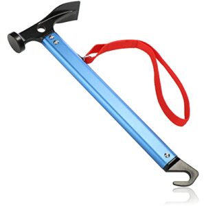 Vielseitiger Aluminium Camping-Hammer mit ergonomischem Griff und integrierter Heringzieher-Funktion, ideal für Outdoor-Abenteuer.