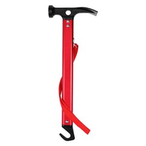 OULII Camping Hammer in rot - Multifunktionshammer für Zeltaufbau und Outdoor-Aktivitäten, robust und leicht.