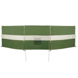 vidaXL Camping-Windschutz in Grün 490x123 cm, wasserfest und winddicht, ideal für Outdoor-Aktivitäten wie Camping oder am Strand.