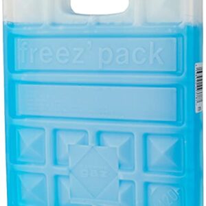 Campingaz Kühlelement Freeze Pack M20 in Blau mit kompakten Abmessungen von 17 x 3 x 20 cm, ideal für Kühltaschen und Campingaktivitäten.