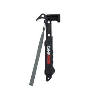 Robuster Carbonstahl-Campinghammer mit ergonomischem Soft-Griff und Haken, ideal für Outdoor-Aktivitäten