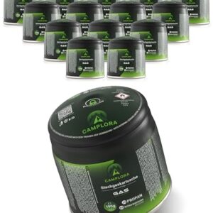 15 Stück 190g Stechkartuschen mit Propan-Butan-Gemisch für Camping, Lötbrenner und Outdoor-Aktivitäten, winterfest und sicher in der Anwendung.