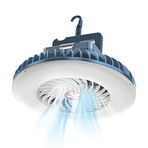 Civikyle LED Campinglampe mit Ventilator, kompakte und tragbare Zeltlampe für Outdoor-Aktivitäten. Ideal zum Zelten, Angeln und Grillen mit USB-Aufladung und zwei Beleuchtungsmodi.