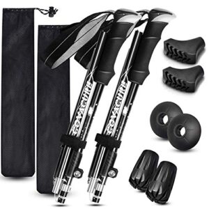 Faltbare Wanderstöcke für Nordic Walking, leicht und verstellbar von 100-120 cm, ideal für Outdoor-Aktivitäten.