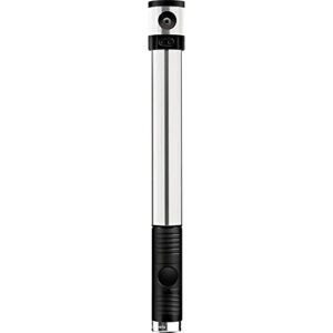 Crankbrothers Handpumpe Klic HV Gauge in silber, ergonomisches Design, geeignet für Radfahren und Outdoor-Aktivitäten, mit integriertem Manometer.