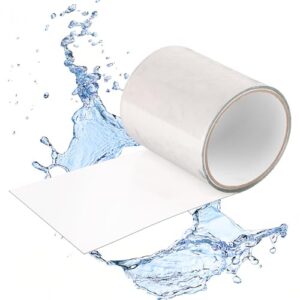 Deepton Zelt Reparatur Klebeband, 10x150cm auf weißem Hintergrund mit Wasser spritzend, ideal für schnelle Reparaturen von Zelten, Regenjacken und mehr
