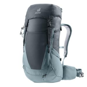Deuter Futura 26 Wanderrucksack in Graphite-Shale, ideal für Outdoor-Aktivitäten mit ergonomischem Design und innovativem Aircomfort Netzrückensystem für maximalen Tragekomfort.