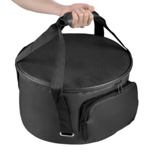 Robuste Tragetasche für 12 Inch Dutch Oven mit zwei Tragriemen und zusätzlicher Tasche für bequemes Transportieren und Lagern, ideal für Outdoor-Aktivitäten.