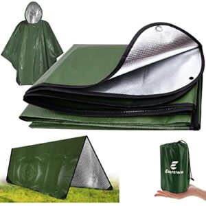 EASTSTORM Verdickte Notfalldecke mit vielseitigen Anwendungsmöglichkeiten für Outdoor-Aktivitäten, ideal als Schlafsack, Regenschutz oder Bodenplane, hergestellt aus hochwertigem, wasserdichtem Material.