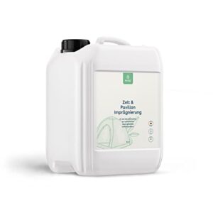 Weißer Kanister mit Zelt und Pavillon Imprägnierung, 5 Liter, geeignet für Outdoor-Ausrüstung, schützt vor Regen und Feuchtigkeit.