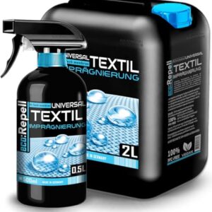 eco:Repell 2,5L Universal Textil imprägnierung - effektives Imprägnierspray für wasser- und schmutzabweisende Eigenschaften von Textilien wie Markisen, Polstern, Möbeln und Cabrio Verdecken, PFC-frei.