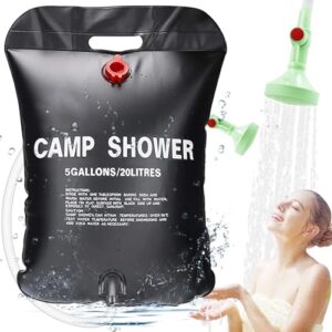 Tragbare ECtury 20L Campingdusche mit Duschkopf und Schlauch für erfrischende Outdoor-Duschen. Ideal für Camping, Festivals und Garten.