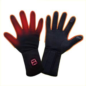 LPCRILLY elektrisch beheizbare Handschuhe in modernem Design, ideal für kalte Wetterbedingungen beim Motorradfahren, Skifahren oder Angeln, mit rutschfesten Handflächen und Heizfunktion.