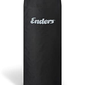 Schwarze Wetterschutzhülle aus UV-beständiger Spezialfaser mit atmungsaktiver PU-Beschichtung, ideal zum Schutz von Gartenmöbeln vor Witterungseinflüssen.